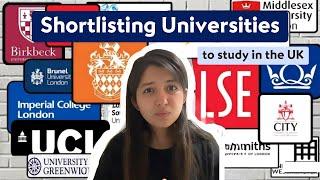 How to Shortlist Universities in the UK||Masters or PhD