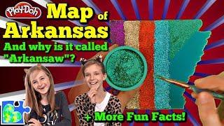 ARKANSAS State Facts || ARKANSAS MAP || United States || USA Geography || Play-doh