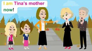 Miss Evie becomes Tina's mother - English Funny Animated Story - Ella English