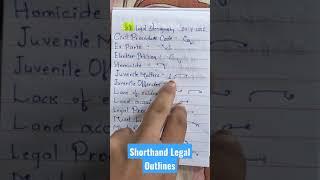 Shorthand legal Outlines|English steno legal outlines| By KK Legal Stenography