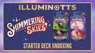 Disney Lorcana Shimmering Skies Starter Deck unboxing!