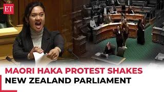 Watch New Zealand MPs perform haka in Parliament to disrupt vote on controversial treaty bill