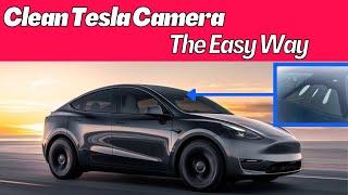 Tesla Model 3 and Model Y - How to Clean Front Camera and Windshield  to Fix Hazy Video