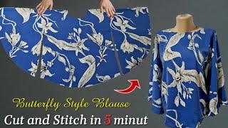 Butterfly Blouse Style Boho Sew in 5 minutesCut and Stitch in 5 Minutes