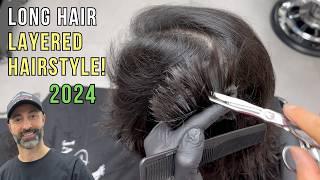 Long Hairstyle: How to Layer Long Hair, Scissors Cut, Jason Makki, Dubai UAE