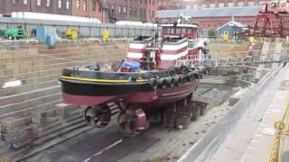 Z drive tug in drydock