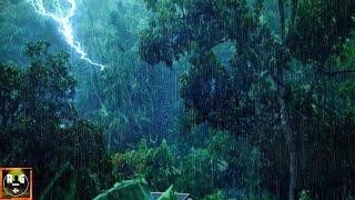 Rainforest Atmosphere: Sounds of Rain, Jungle Birds and Heavy Distant Thunder to Sleep, Study, Relax