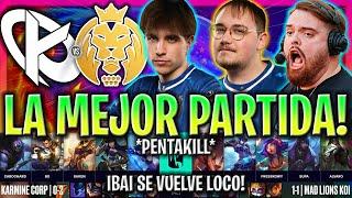 IBAI CASTEA LA MEJOR PARTIDA DE MAD KOI! PENTAKILL - KC vs MDK LEC INVIERNO 2024 ESPAÑOL LVP