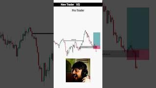 New Trader Vs Pro Trader | Price Action Trading | SMC Strategy | Intraday Trading | #trading #shorts