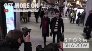 EXCLUSIVE: Cheryl Cole and husband Jean-Bernard Fernandez-Versini leaving Paris Gare du Nord