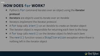 Working With Python's Iterators, Iterables, and Iteration