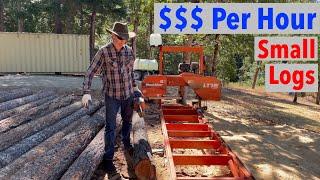 How Much Can You Really Make Milling Small Diameter Logs?