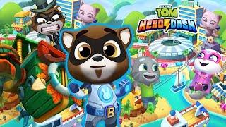 Talking Tom Hero Dash Ultra - Bunny Hero X Tom Raccoon Saving Angela, Hank & Ginger - All Bosses