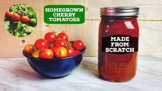 Homemade BBQ Sauce from Scratch: Using cherry tomatoes from the garden