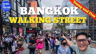 WEEKEND EVENING IN BANGKOK!! Siam Square walking street.