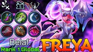 Powerful Jungler Freya MVP Play -  Top 1 Global Freya by Belaf. - Mobile Legends