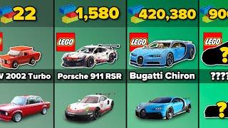 Comparison: Lego Cars | From Smallest to Biggest