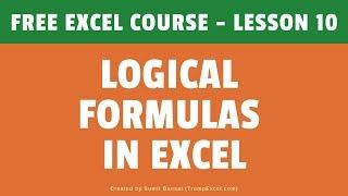 [FREE Excel Course] Lesson 10  - Logical Formulas in Excel