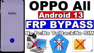 Oppo Android  13 FRP Bypass Without Pc 2023 | TalBack Not Working | Google Account Lock Bypass