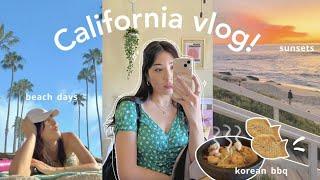 summer days in California!  beach days, Korean bbq, fireworks, sunsets!