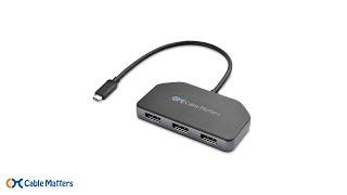 Cable Matters USB-C® to MST Hub with Triple DisplayPort™ & PD