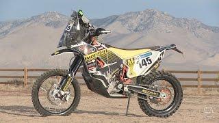 Riding a Dakar Rally motorcycle