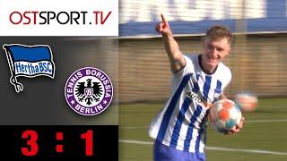 Rölke zerschießt TeBe-Hoffnungen: Hertha II - Tennis Borussia Berlin 3:1 | Regionalliga Nordost