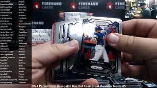 1/4/2025 2024 Panini Prizm Baseball 6 Box Half Case Break Random Teams #5