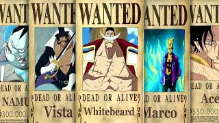 One Piece : WHITEBEARD's Crew Members' BOUNTIES - [Prediction]