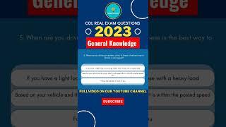CDL General Knowledge Test 2023 (Part 3) CDL 2023