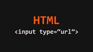 Input a URL Input Field HTML Example