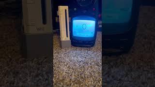 Playing my Nintendo Wii on a tiny camping lantern tv #nintendo