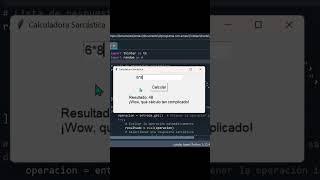 ¡Crea una Calculadora Sarcástica en Python que te Responderá con Actitud!  #python #programacion