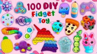 100 DIY FIDGET TOYS IDEAS - VIRAL TIKTOK FIDGET TOYS - POP IT - SQUISHY and more..