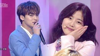 "What is Love?" by Shin Eun Soo with Mingyu (SEVENTEEN) [SBS Inkigayo Ep 991]