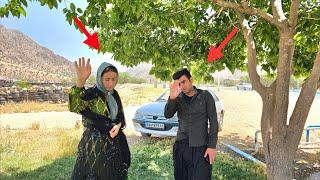 Sad farewell: Mohammad and Masoumeh on the verge of saying goodbye to the operator