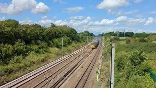 Class 55 Deltic Alycidon passing through Stevenage