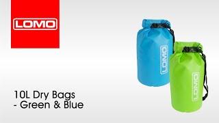 Lomo 10L Dry Bags - Green & Blue