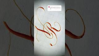 Copperplate calligraphy, tutorial: how I write your initials #vr