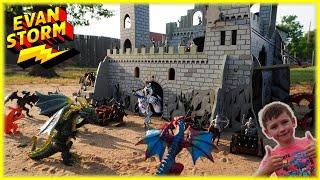 Castle Defense: Medieval Knights VS Dragons Pretend Play
