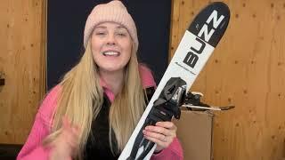 Buzz Atom Noir-Blanc 99cm Ski Blade - Mini Ski - Snowblade