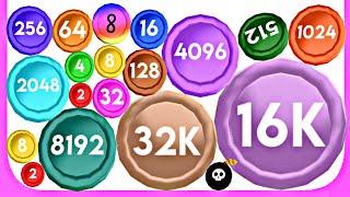 Chain Coin Merge 2048 3D - ASMR Gameplay (Coins Evolution, Level Up Numbers Merge Suika Balls 2048)