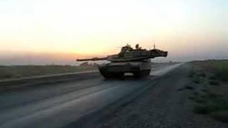 My M1A2 Abrams Tank firing in Iraq