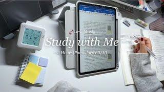 2H Study With Me|和我一起学习|Lo-fi Music | Pomodoro 60/10 | Productivity