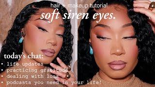 CHIT CHAT GRWM | SOFT BROWN SIREN EYE MAKEUP TUTORIAL | ASHIMARY HAIR CO.