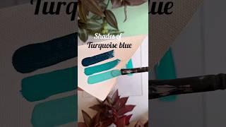 How to get turquoise blue colour by acrylics | acrylic colour mixing for Turquoise blue #turquoise