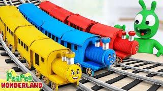 Pea Pea Play with Colorful Train Toys - Colors for Children - PeaPea Wonderland