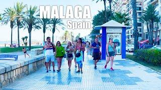 4K Walk Málaga La Malagueta Sidewalk Spain   Paseo Pablo Ruiz Picasso Walking Tour With Captions