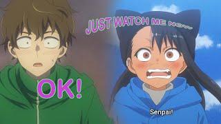 Nagatoro TELLS senpai to WATCH her as she SKIS at night~ | いじらないで長瀞さん 2期 | Nagatoro season 2