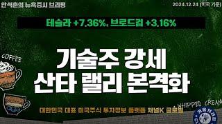 #기술주 상승에 #산타랠리 본격화.. #브로드컴 +3.16% #테슬라 +7.36% (안석훈의 뉴욕증시 브리핑 24.12.24)